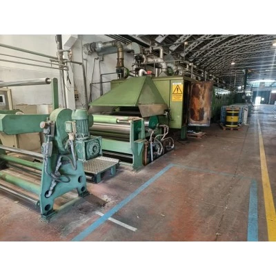 MATEX textile coating line with 3 coating heads and diathermic oil heating