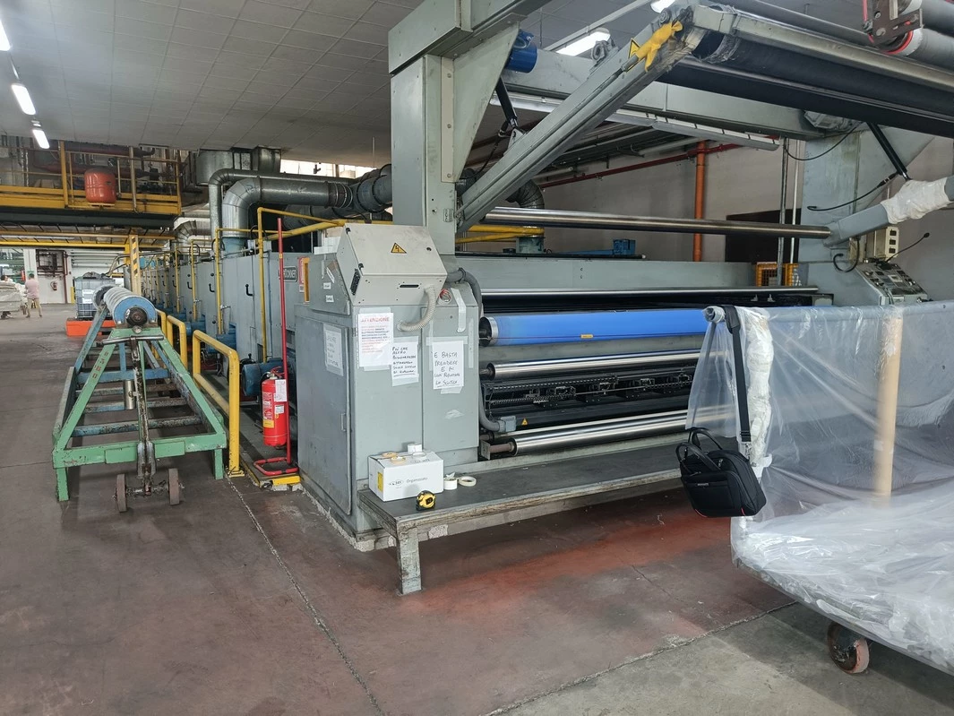 BRUECKNER stenter single layer machine working width 3600 mm 8 chambers gas heated