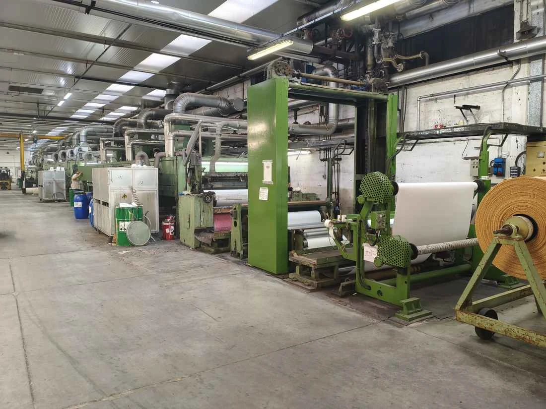 MATEX MATROS artificial leather coating line with 3 heads