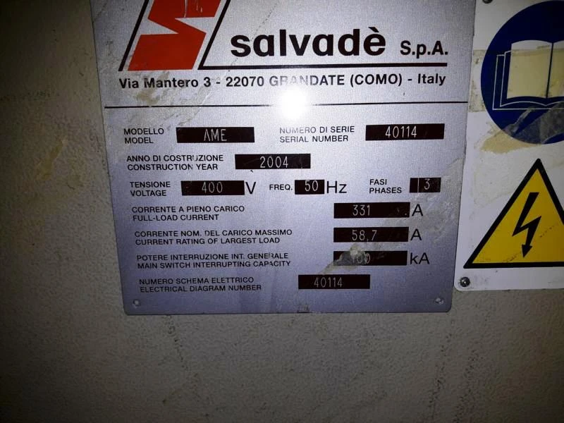 SALVADE RELEX DRYER WITH CHAIN ww 2600mm yoc 2004