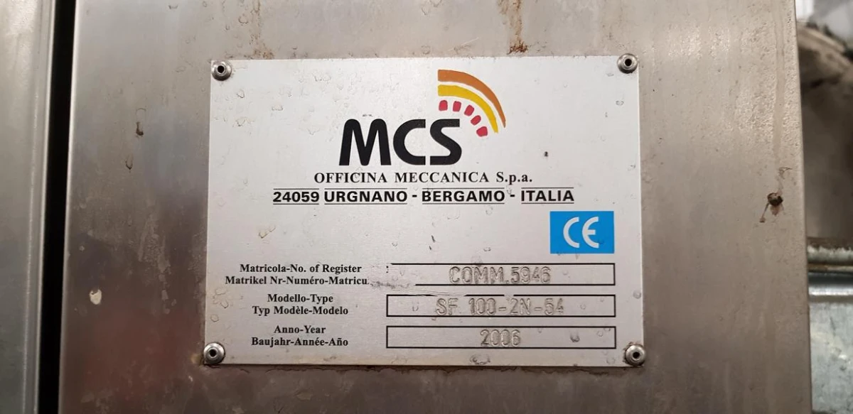 MCS Dyeing machine yoc 2006 Type SF 100 2N 54